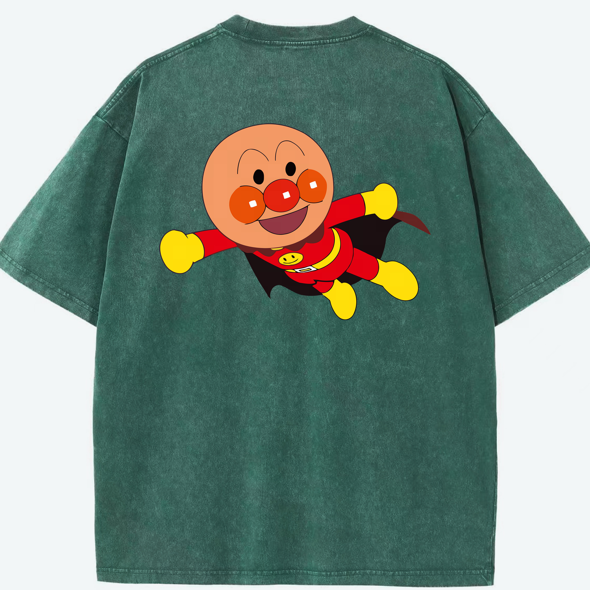 （画像用） アンパンマン Anpanman 綿100% ヴィンテージ風 半袖Tシャツ（背面プリント）